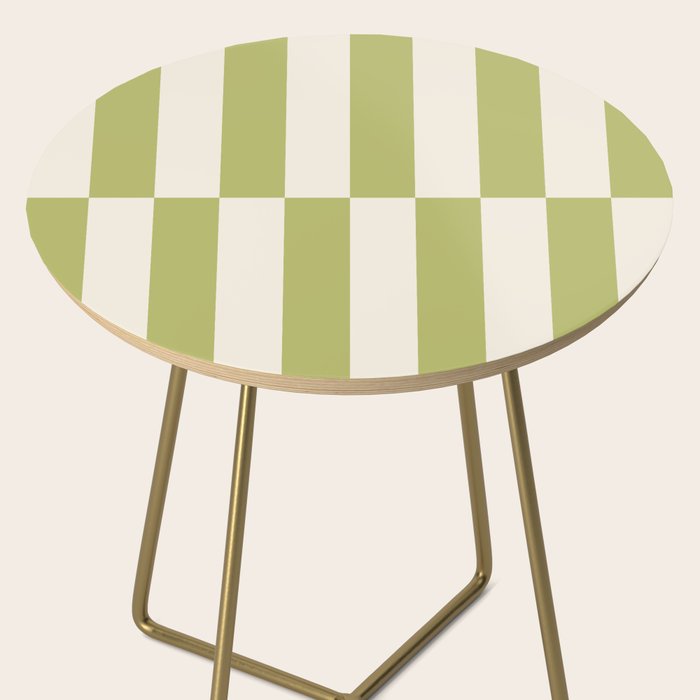 Duo II - Butter and Green Stripes Side Table Gallery Image 2