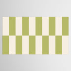 Duo II - Butter and Green Stripes Tablecloth Gallery Image 2