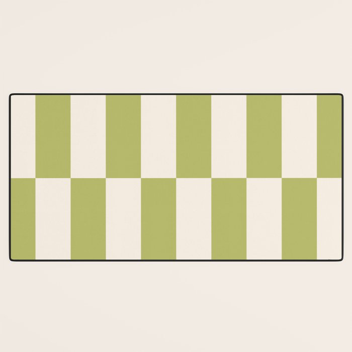 Duo II - Butter and Green Stripes Desk Mat Gallery Image 3