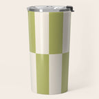Duo II - Butter and Green Stripes Travel Mug Gallery Image 2