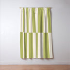 Duo II - Butter and Green Stripes Window Curtain Gallery Image 3