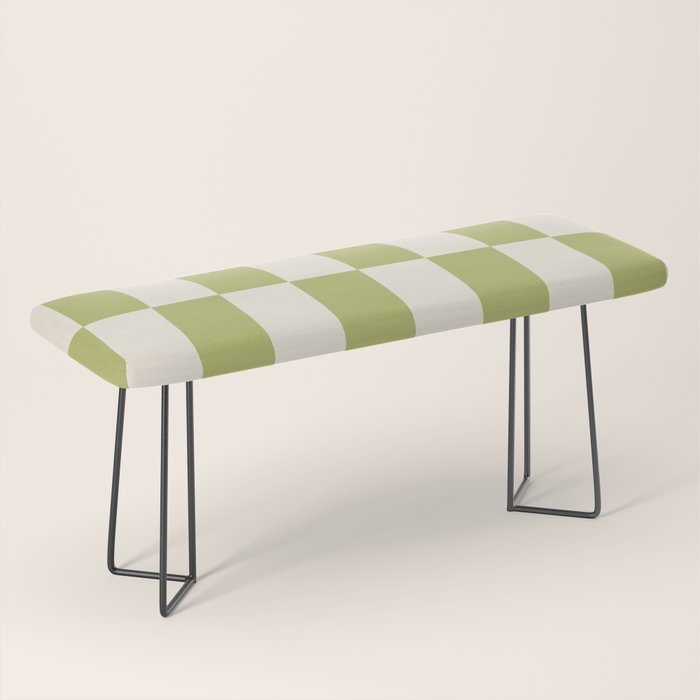 Duo II - Butter and Green Stripes Bench Gallery Image 1