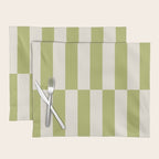 Duo II - Butter and Green Stripes Placemat Gallery Image 1