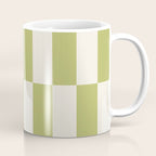 Duo II - Butter and Green Stripes Coffee Mug Gallery Image 1