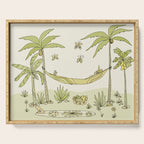 peaceful life pura vida costa rica // retro surf art by surfy birdy Serving Tray Gallery Image 1