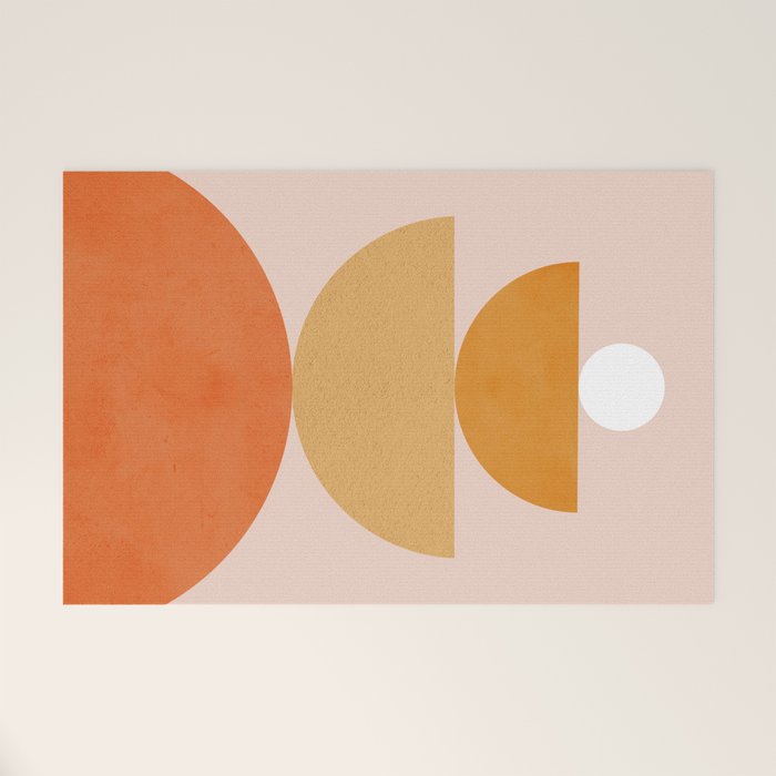 Abstraction Circles Balance Modern Minimalism 007 Welcome Mat Gallery Image 1