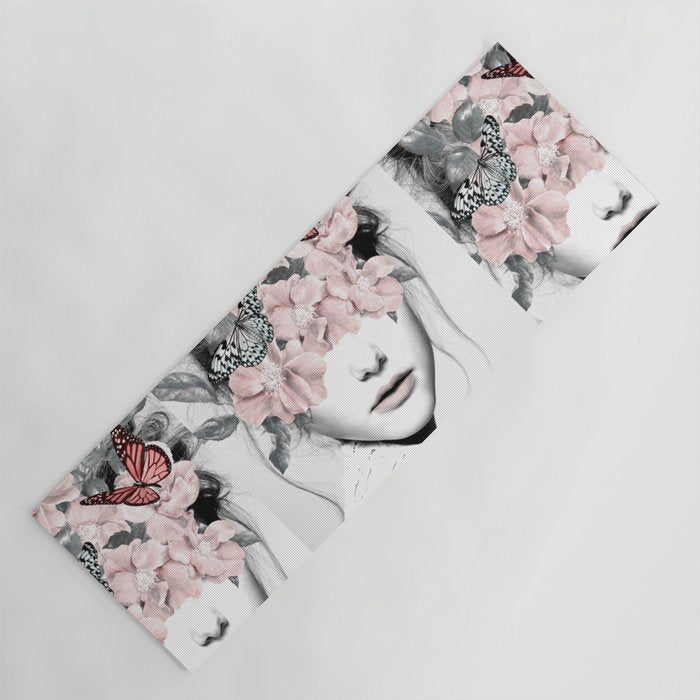 WOMAN WITH FLOWERS 10 Yoga Mat Gallery Image 1