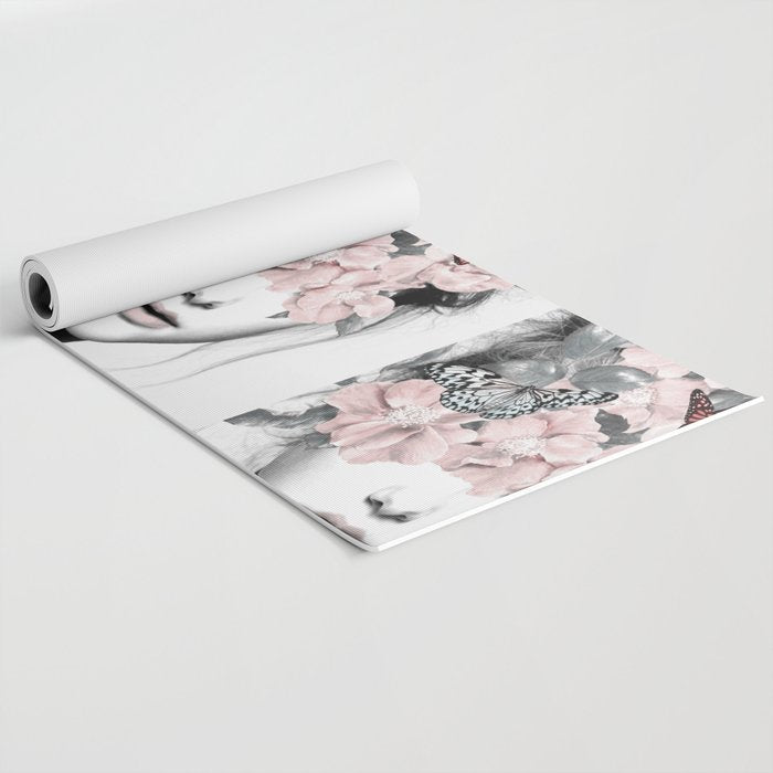 WOMAN WITH FLOWERS 10 Yoga Mat Gallery Image 2