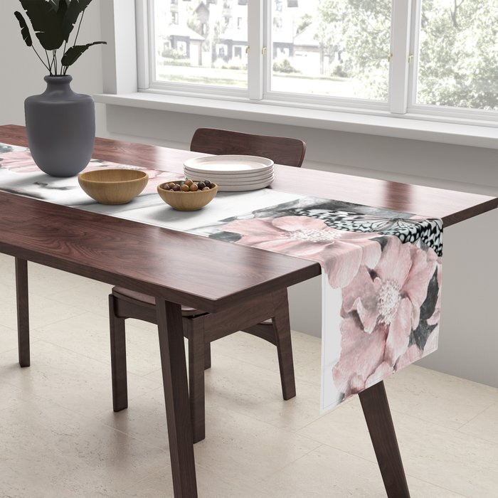 WOMAN WITH FLOWERS 10 Table Runner Gallery Image 2