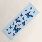 Butterfly Blues | Blue Morpho Butterflies Collage Yoga Mat Gallery Image 1