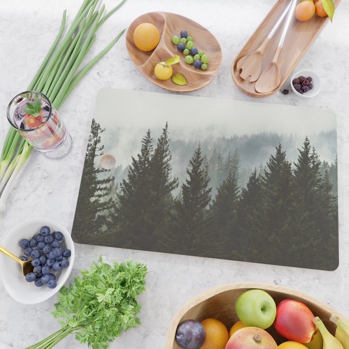 Forest Fog Mountain IV - Wanderlust Nature Photography Cutting Board Gallery Image 2