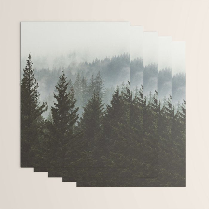 Forest Fog Mountain IV - Wanderlust Nature Photography Wrapping Paper Gallery Image 3