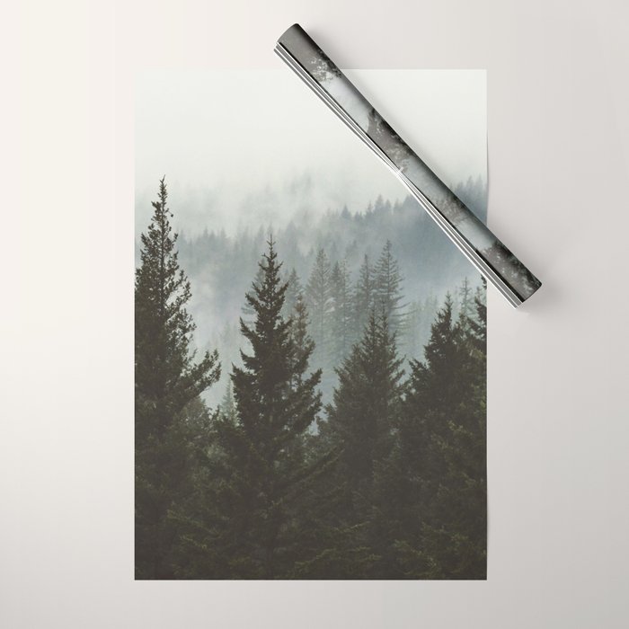 Forest Fog Mountain IV - Wanderlust Nature Photography Wrapping Paper Gallery Image 1