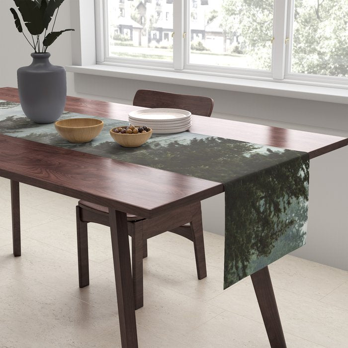 Forest Fog Mountain IV - Wanderlust Nature Photography Table Runner Gallery Image 2