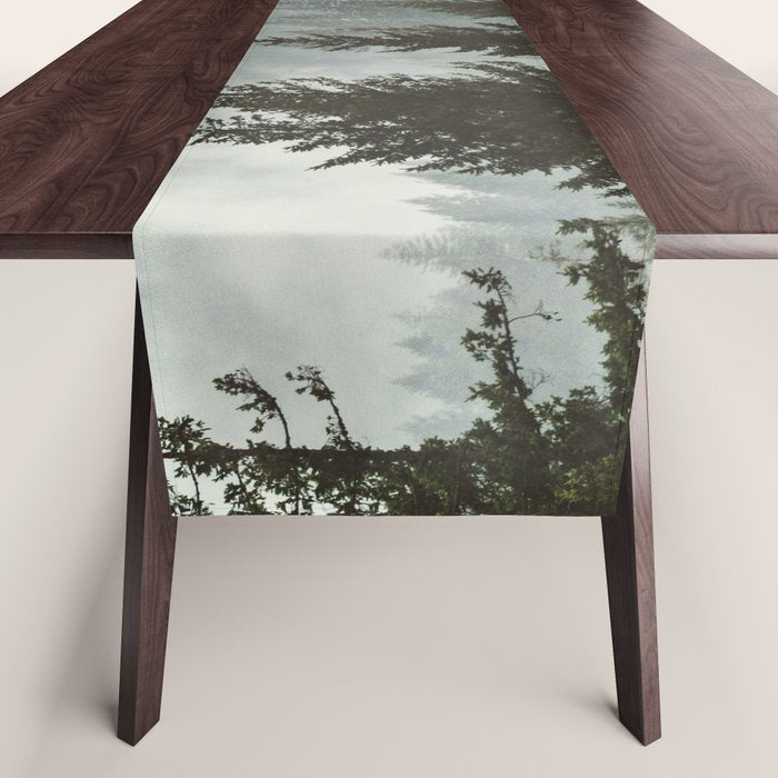 Forest Fog Mountain IV - Wanderlust Nature Photography Table Runner Gallery Image 1