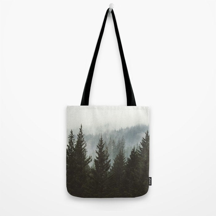 Forest Fog Mountain IV - Wanderlust Nature Photography Tote Bag Gallery Image 2