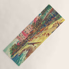 Hawaii's Famous Waikiki Beach landscape painting Yoga Mat Gallery Image 1