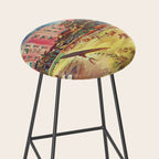 Hawaii's Famous Waikiki Beach landscape painting Stool Gallery Image 2