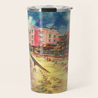 Hawaii's Famous Waikiki Beach landscape painting Travel Mug Gallery Image 1