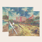 Hawaii's Famous Waikiki Beach landscape painting Placemat Gallery Image 1