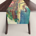 Hawaii's Famous Waikiki Beach landscape painting Table Runner Gallery Image 1