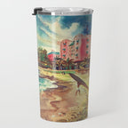 Hawaii's Famous Waikiki Beach landscape painting Travel Mug Gallery Image 3