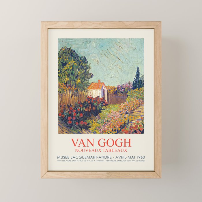 Vincent van Gogh Vintage Exhibition Poster, 1960 Mini Art Print Gallery Image 1