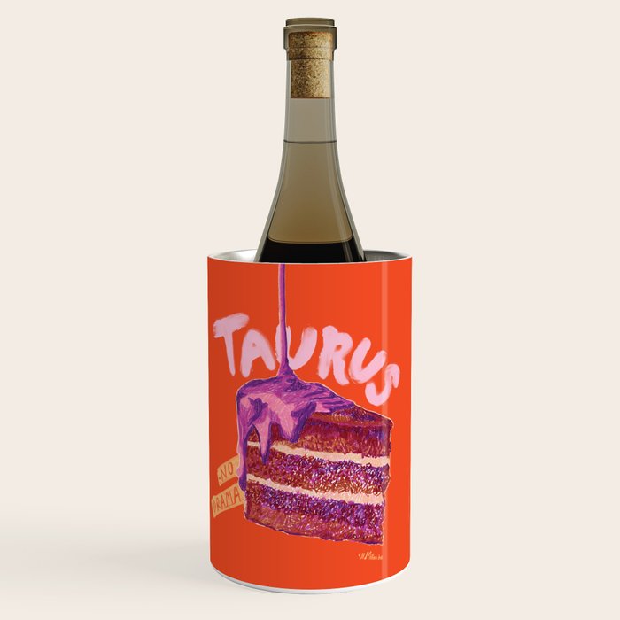 Taurus Birthday Cake in Burnt Orange Wine Chiller Gallery Image 1