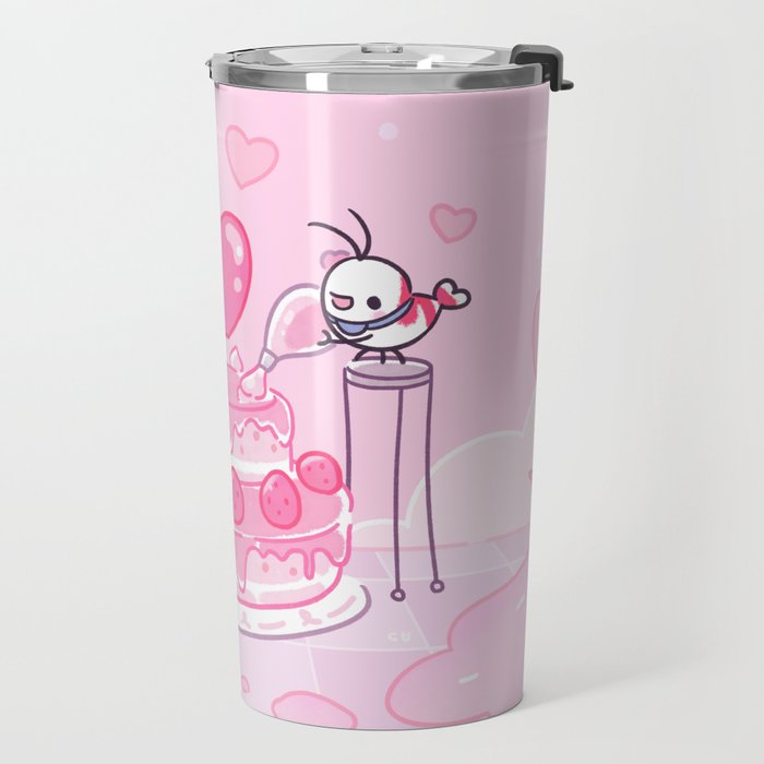 Shy Shrimp - Birthday Cake Travel Mug Gallery Image 2
