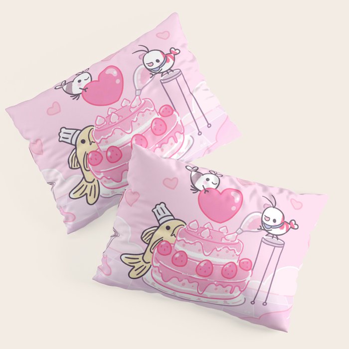 Shy Shrimp - Birthday Cake Pillow Sham Gallery Image 3