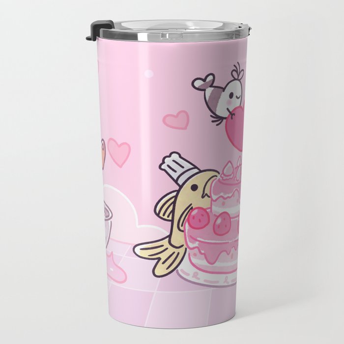 Shy Shrimp - Birthday Cake Travel Mug Gallery Image 3