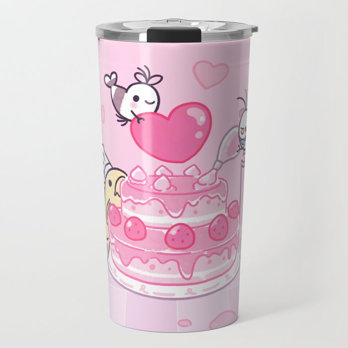 Shy Shrimp - Birthday Cake Travel Mug Gallery Image 1