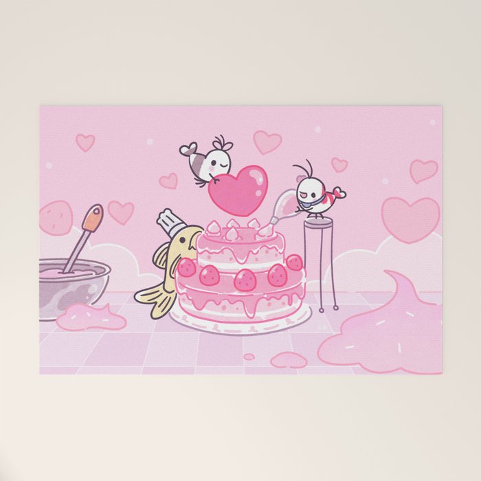 Shy Shrimp - Birthday Cake Welcome Mat Gallery Image 1