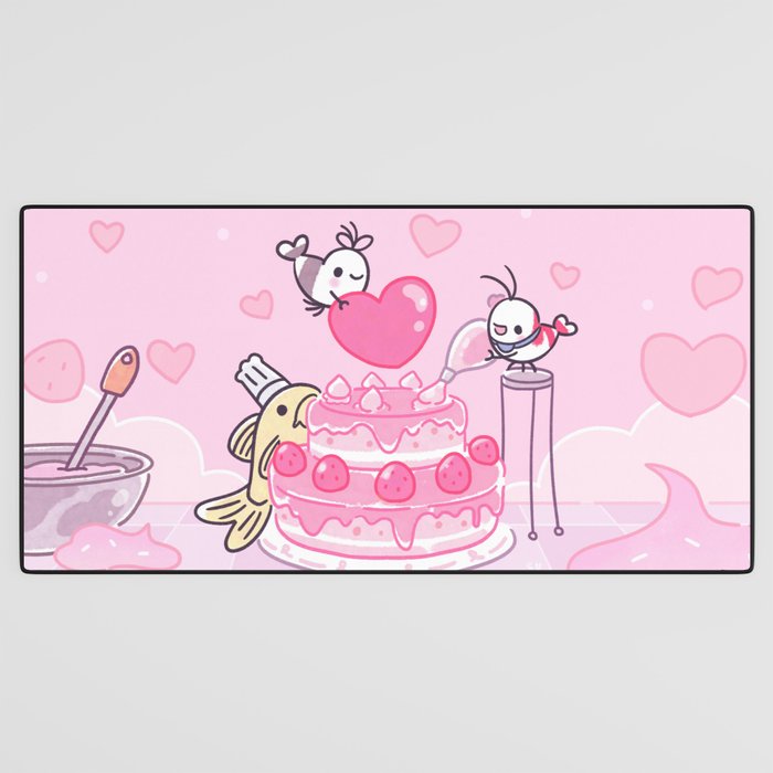 Shy Shrimp - Birthday Cake Desk Mat Gallery Image 3
