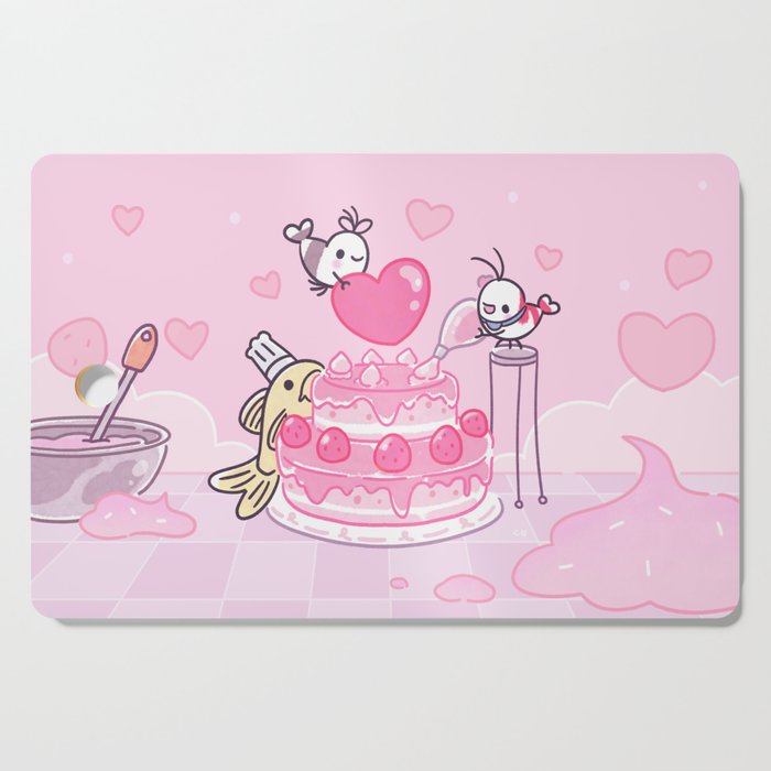 Shy Shrimp - Birthday Cake Cutting Board Gallery Image 1