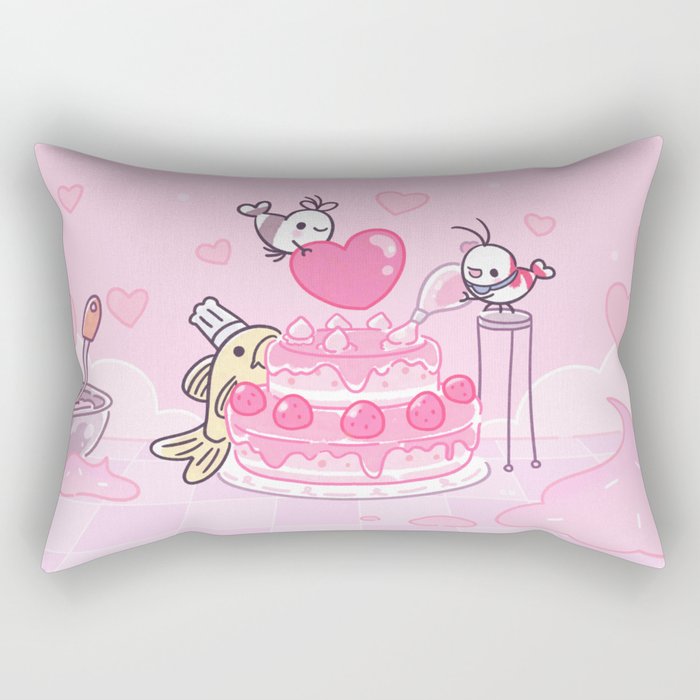 Shy Shrimp - Birthday Cake Rectangular Pillow Gallery Image 2