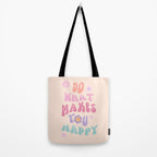 Danish Pastel Retro Inspirational Quote Tote Bag Gallery Image 2