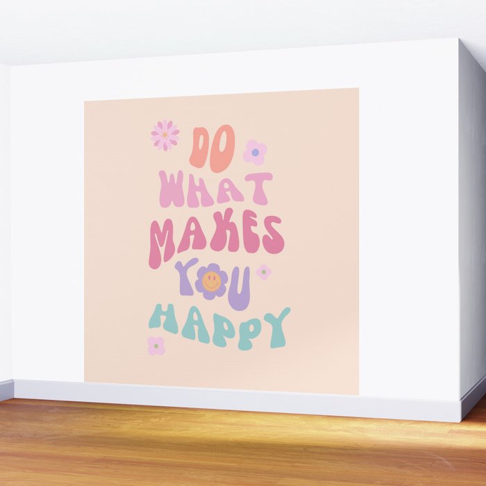 Danish Pastel Retro Inspirational Quote Wall Mural Gallery Image 2