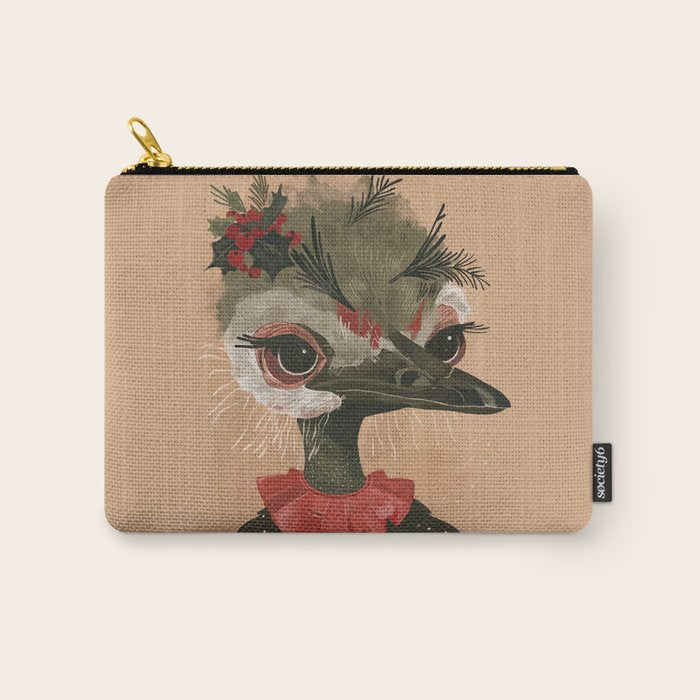 Festive Ostrich Carry All Pouch Gallery Image 1