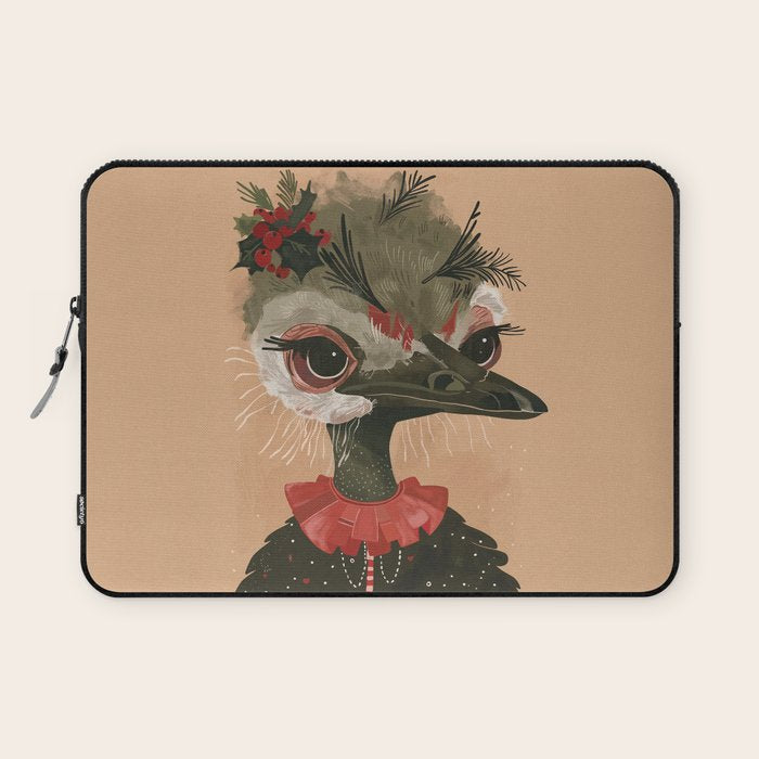 Festive Ostrich Laptop Sleeve Gallery Image 1