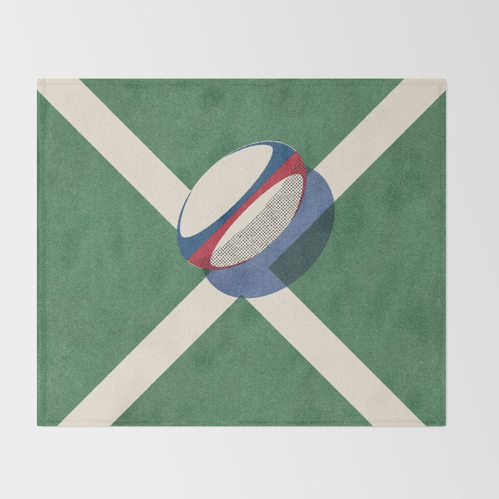 BALLS - Rugby - II b Throw Blanket Gallery Image 2