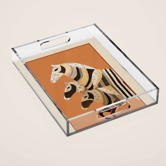 Horses in Stripes II Acrylic Tray Gallery Image 1