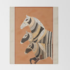 Horses in Stripes II Throw Blanket Gallery Image 2