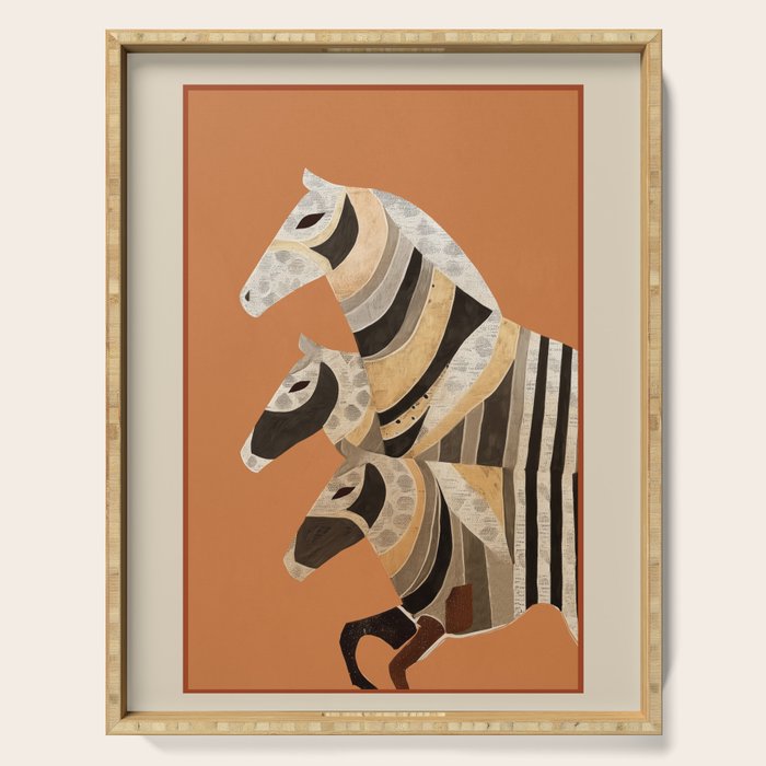 Horses in Stripes II Serving Tray Gallery Image 1