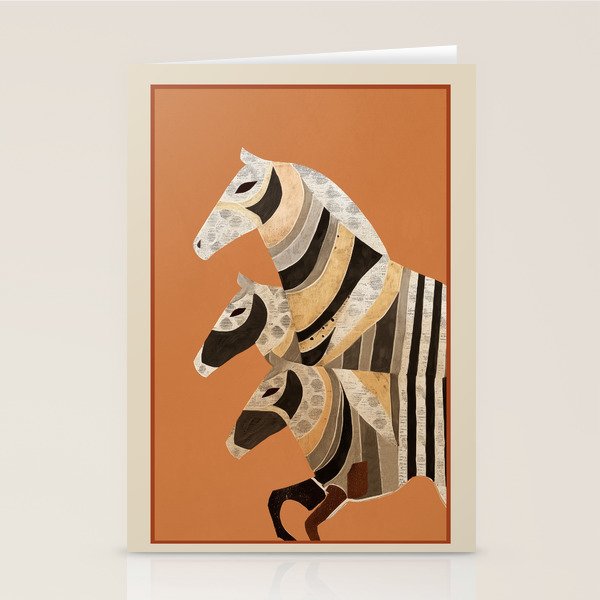 Horses in Stripes II Stationery Card Gallery Image 2