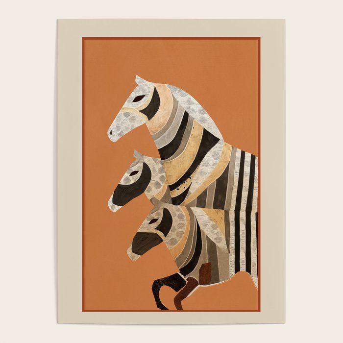 Horses in Stripes II Poster Gallery Image 1