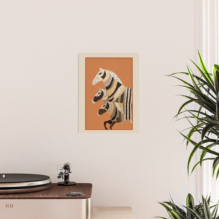 Horses in Stripes II Poster Gallery Image 2
