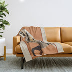 Horses in Stripes II Throw Blanket Gallery Image 1