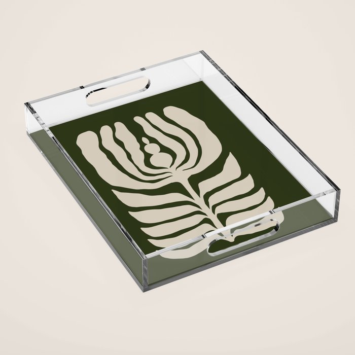 Night Bloom - Green Acrylic Tray Gallery Image 1