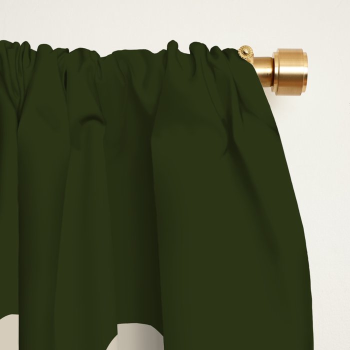 Night Bloom - Green Window Curtain Gallery Image 2
